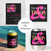 30e verjaardag Dertig en Fabulous Verjaardagsfeest Kaart