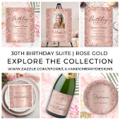 Roos Gold Glitter 30e Verjaardag Monogram Script Blikjeskoeler