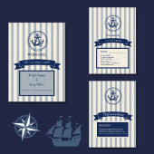 Anker Streep Maritime Bestemming bruidsfeest Kaart