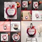 3D-appel van ons Geometrisch Baby shower van het O Kaart