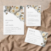 Ivory 3D Rozen Trouw Welkom Cadeaulabel (Personaliseer de collectie van deze zelfstandige maker.)