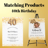 40e verjaardag wit goud cadeaupapier
