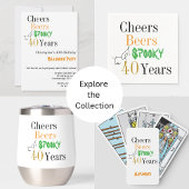 40e verjaardag Halloween Cheers Spooky Party Kaart