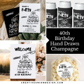 Uitnodiging met de hand getekende champagne voor 4