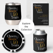 Gepersonaliseerde 40e verjaardag Proost en bieren Cadeaupapier