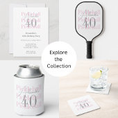 40e verjaardag Pickleball Pink Party Favoriet Blikjeskoeler