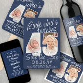Schoon Liefde & Dank Script Navyblauw & Wit Ronde Sticker