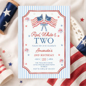 Rode Witte & Twee 4 Juli Verjaardags Servetten