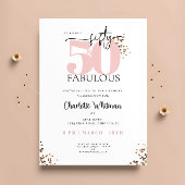 "50 & Fabulous" Verjaardag Roze en Zwarte Mok