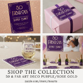 Modern Art Deco 50 and Fabulous Birthday Spandoek