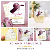 50 & Fabulous aangepaste verjaardag Spandoek