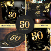 Glam 50 en Fabulous Sparkling Gold Black Kaart