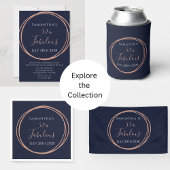 50e verjaardag Navy Roos Gold Verjaardagsfeestje F