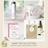 50 and Fabulous 50th Birthday Modern Script T-shirt