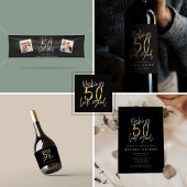 Gold makend 50 ziet er goed uit op uitnodiging voo