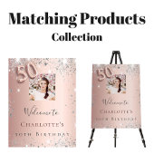 50e verjaardag roos gouden bloei sparen de datum magneet