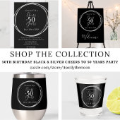 50e verjaardag Black Silver Cheers tot 50 jaar