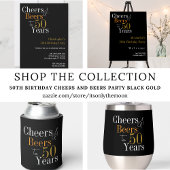 50e verjaardag Proost Beers Zwart Goud Party