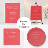 50e verjaardagsfeest moderne roze rode harten kaart