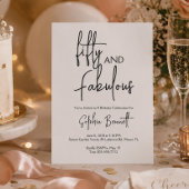 Vijftig en Fabulous Script 50ste verjaardagsfeestj Servet