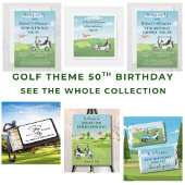 50ste verjaardagsfeestje golf thema heren kaart