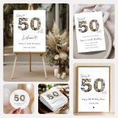 Custom Photo Collage 50th Birthday Poster Gift