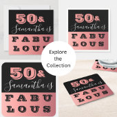 50 en Fabulous Roos Gold 50e verjaardag Kaart