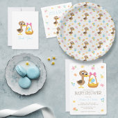 Super eenvoudig | 5 Little Ducks Boy Baby shower Etiket