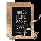 60 en Fabulous Birthday Sparkle Gold Black Blush Kartonnen Onderzetters