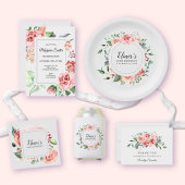 Roze Rose Floral 60e verjaardag dank u Kartonnen Onderzetters