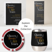 60e verjaardag Bieren en Proost Zwart Goud Party Servet