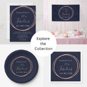 70e verjaardag Navy Roos Gold verjaardagsfeest Spandoek