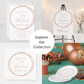 70e Verjaardag Roos Gold Minimal Birthday Kaart