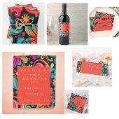 Retro levendige stijl uitnodiging