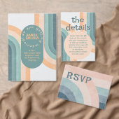 70s  Rainbow Wedding Bridesmade Kaart (Personaliseer de collectie van deze zelfstandige maker.)