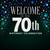70th Birthday Save the Date Green Briefkaart