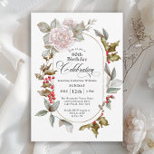 Elegante Vrouwelijke Bloemen December 80ste Verjaa Papieren Bekers