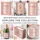 Chique Script Roos Gold Glitter Foto 80e Verjaarda Spandoek