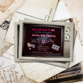 Retro 90's thema Oude tv-verjaardag Kaart