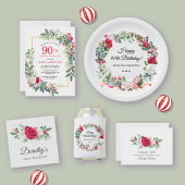 Rustic Roos Holly Berries 60e verjaardag Kaart