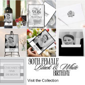 90e verjaardag Elegant Single Photo Birthday Kaart