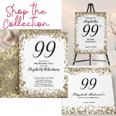 Elegant 99th Birthday Napkins With Gold Sequins Servet