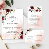 Waterverf Burgundy Floral Ring Hunter Game Sign Poster