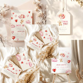 Een kleine vriendin is op weg naar een babyshowerf kaart