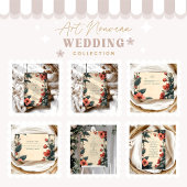 Art Nouveau  Bloemen Huwelijk Save The Date