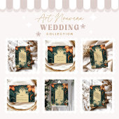 Art Nouveau grillige bloemenbruiloft Save The Date