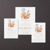 Autumn Harvest Pumpkin Watercolor Engagement Kaart (Personaliseer de collectie van deze zelfstandige maker.)