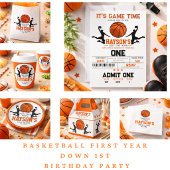Basketbal Eerste Jaar Down 1e Verjaardag Bedankdoosjes