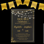 Kleurrijke Adult Joint Dubbele Verjaardag Party Kaart