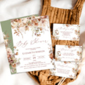 Boho Floral Gender Neutral Book Request Informatiekaartje